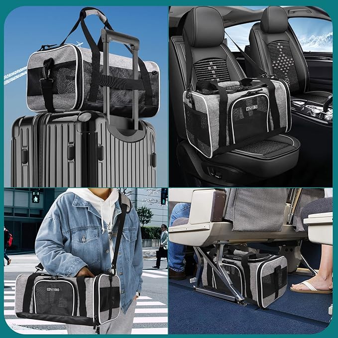 Petskd Pet Carrier 17x11x9.5 Alaska Airline Approved, Pet Travel Carrier Bag - Image 9
