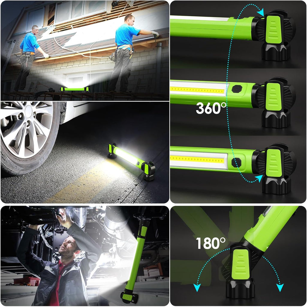 Work Light, 2500LM Bright Mechanic Under Hood Work Light Bar, Green, 1 Pc