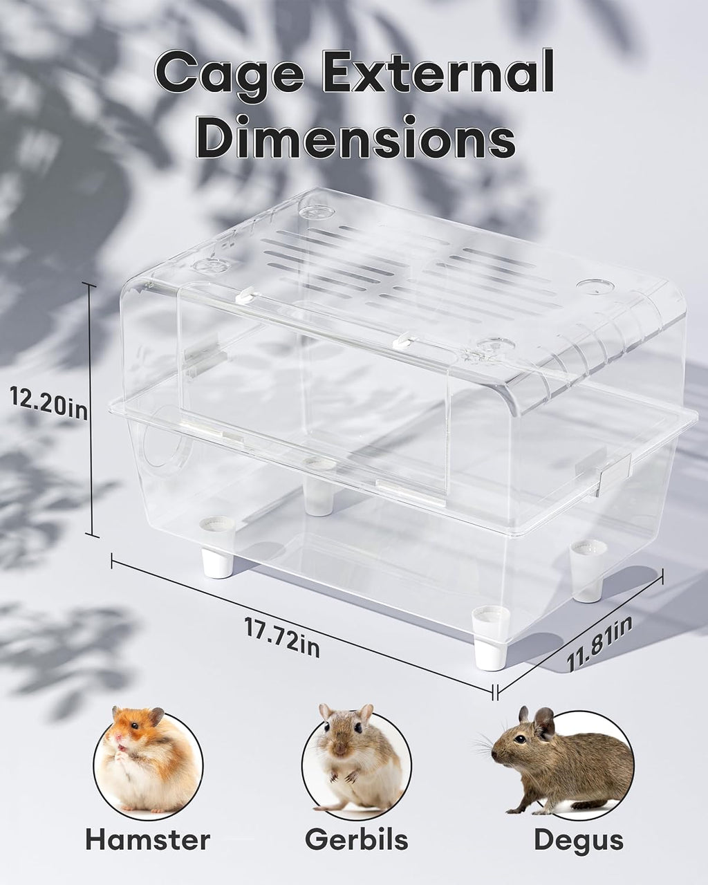 5s Assembly Hamster Cage, 17" Double Decker Small Animal Habitat