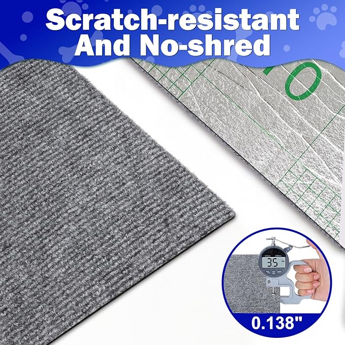 Anit Cat Scratch Couch Furniture Protector, 78.7x15.8 Cat Wall Corner Scratcher - Image 4