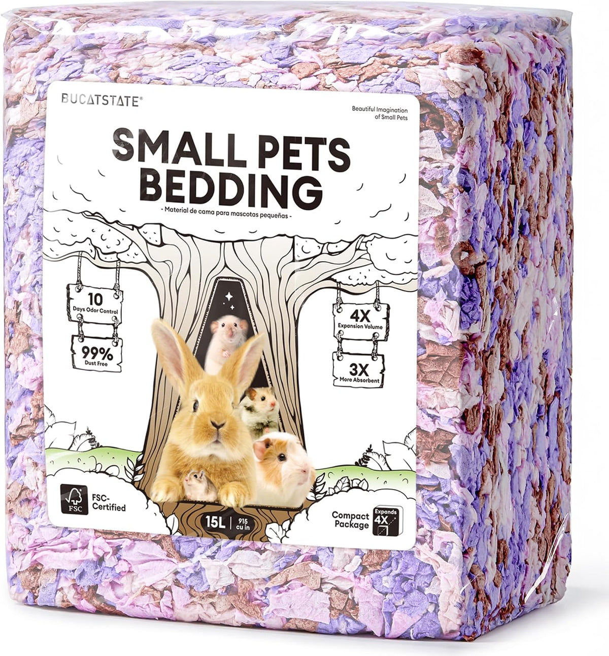 BUCATSTATE Paper Small Pet Bedding 99% Dust-Free, Halloween Decor 70L