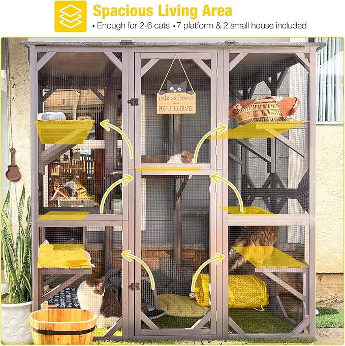 Aivituvin Cat House Outdoor Catio Kitty Enclosure - Image 6