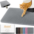 Cat Litter Mat 12"x18",Double Layer EVA litterbox Mat, Gray