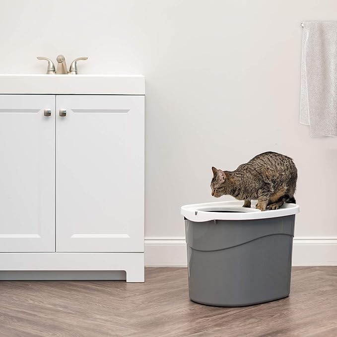 IRIS USA Top Entry Cat Litter Box, Large Enclosed - Image 9