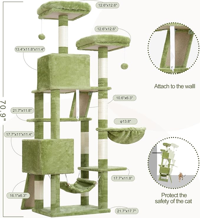 Cat Tree for Indoor Cats, Sturdy Cat Tree House - Image 7