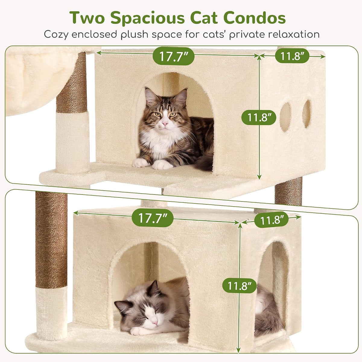 Globlazer 83in Extra Large Maine Coon Cat Tree, F83J, Beige