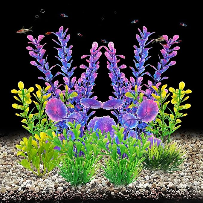 AQUANEAT Artificial Fish Tank Plants, Plastic Aquarium Decorations - Image 4