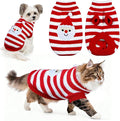 Dog Christmas Sweater Pet Winter Warm Coat Pajamas Small Dog Sweaters Christmas by GOYOSWA