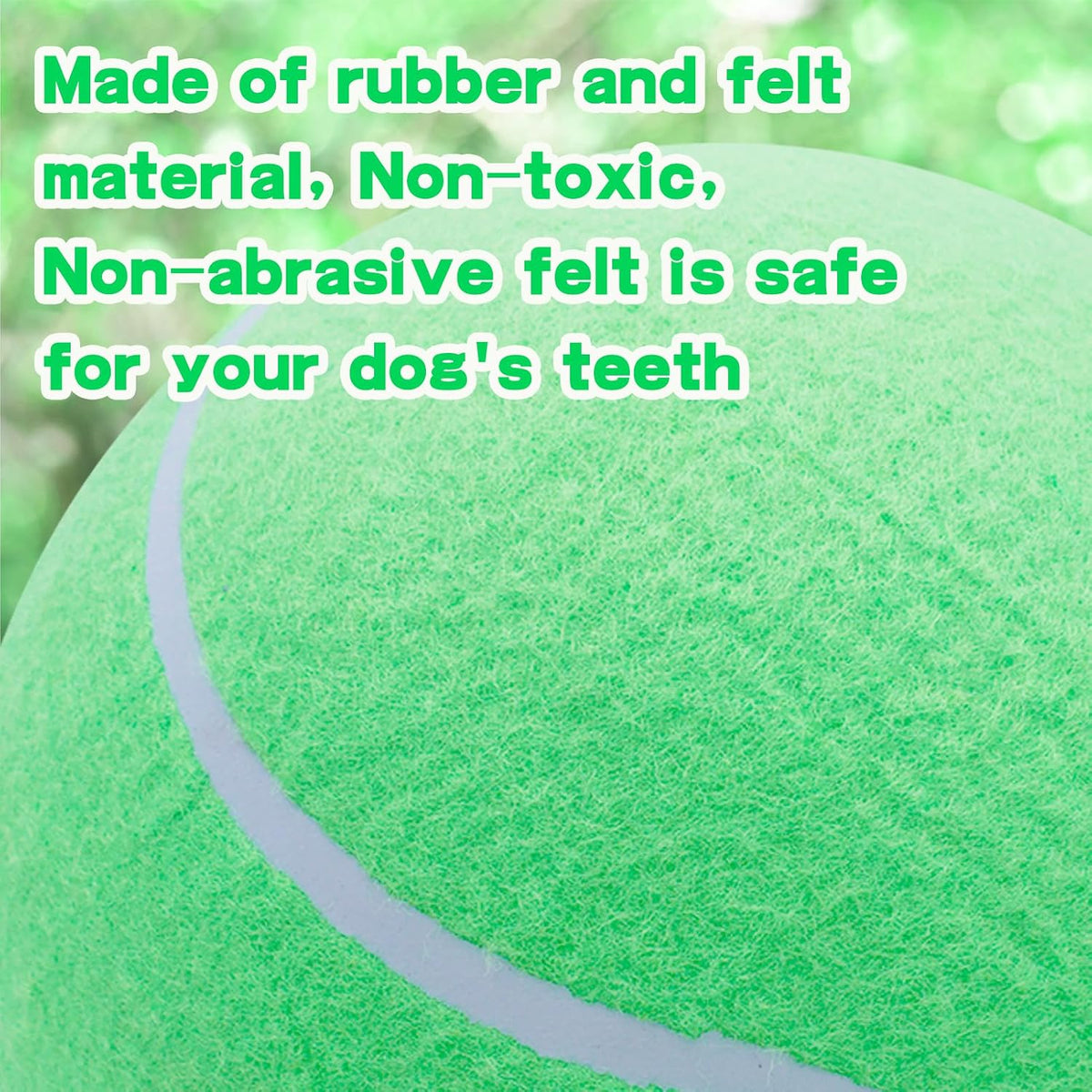 Banfeng Big Tennis Ball for Dogs, Giant Dog Tennis Ball Toy Large Outdoor Sports Gift for Small Medium Large Dog (Green, 9.5 inch)