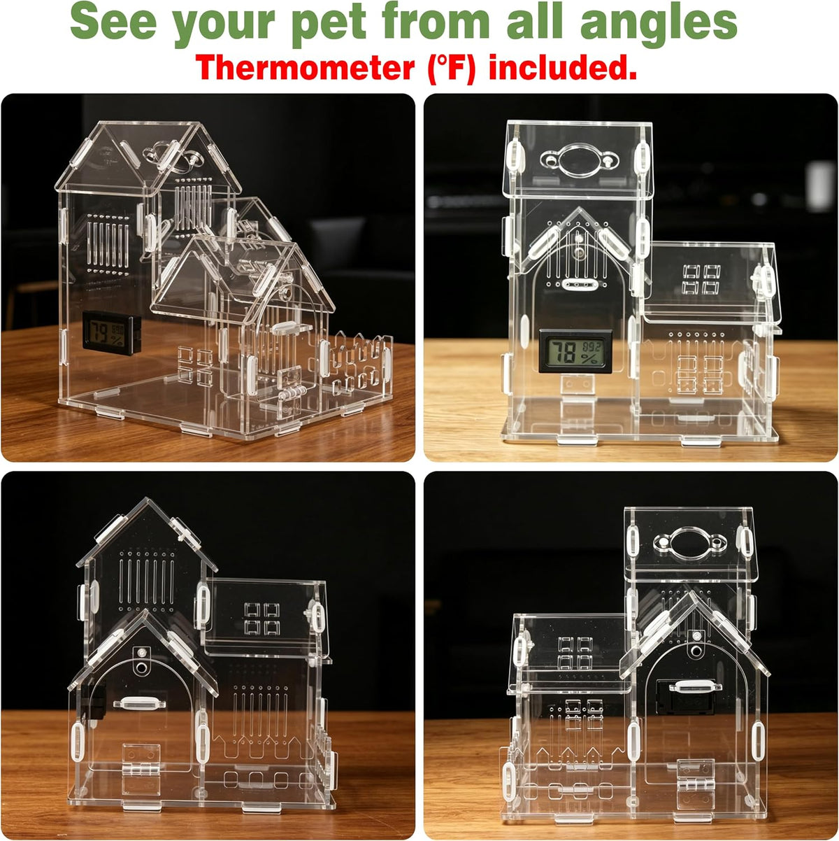 Jumping Spider Enclosure Kit, 22Pcs Acrylic Habitat