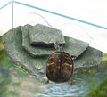 Tfwadmx Turtle Basking Platform,Resin Floating Dock Terrace Stone,Green