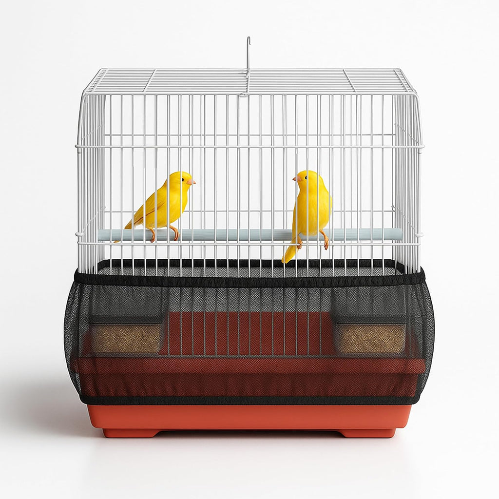 Universal Bird Cage Seed Catcher Universal Mesh Skirt Cover Stretchy Small Animal Cages Cover Pet Removable Durable Protector (Seed Catcher)