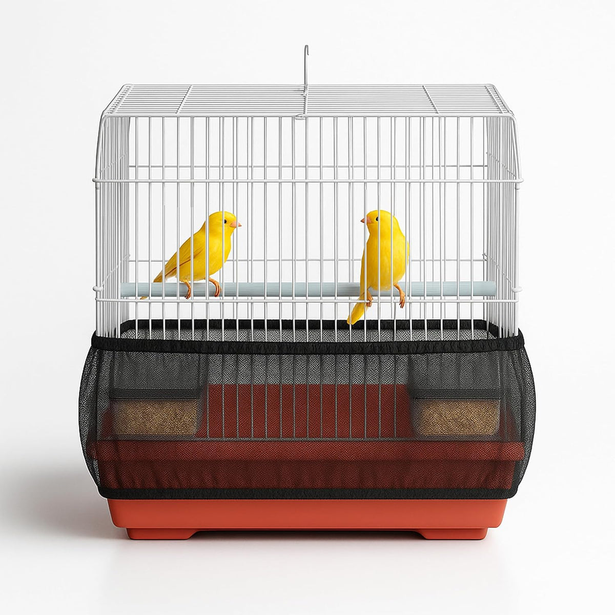 Universal Bird Cage Seed Catcher Universal Mesh Skirt Cover Stretchy Small Animal Cages Cover Pet Removable Durable Protector (Seed Catcher)
