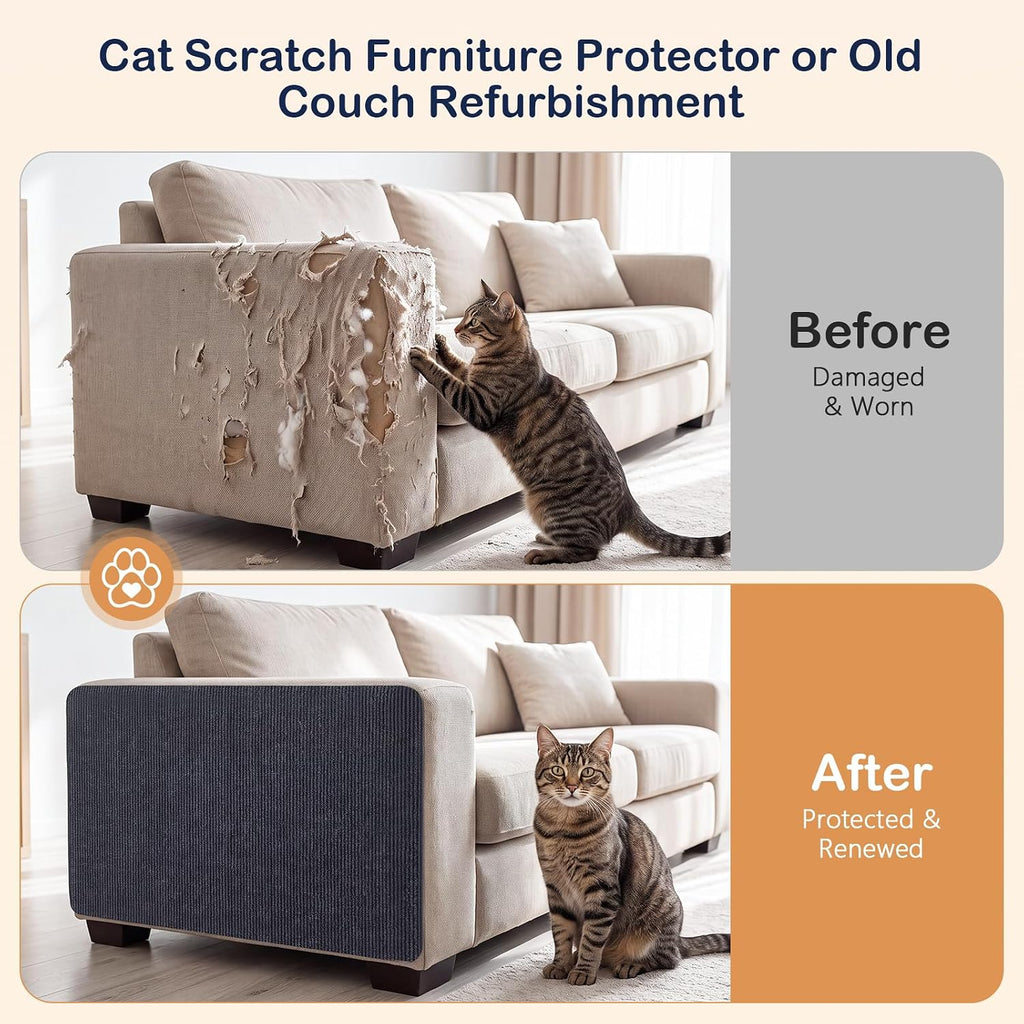 Cat Scratch Furniture Protector Scratching Mat Pad Couch Corner Protector