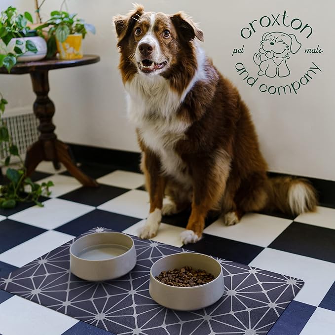 CROXTON & CO. Non-Slip Faux Leather Pet Feeding Mat - Image 6