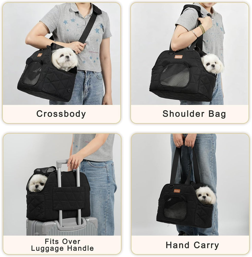 Dog Purse Carrier for Small Dogs Firm Bottom Puppy Travel Bag
