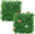 Rainmae 2Pack Faux Grass Mat Fake Turf Hermit Crab Climbing Wall, Hermit Crab Climbing Toys, Plastic Aquarium Plants Lawn Hermit Crab Supplies Climbing and Hide Toy for Gecko Reptile Lizard 10x10 inch