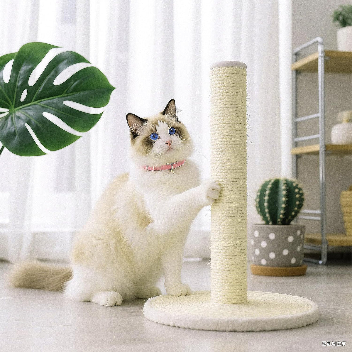 4 PCS M8 15.7 x 2.75 Inch Cat Scratching Post Replacement, Sisal Pole Cat Tree Replacement Post with Screws, Refill Scratcher Posts for Indoor Kitten Tree Tower Spare Cats Furniture Protector