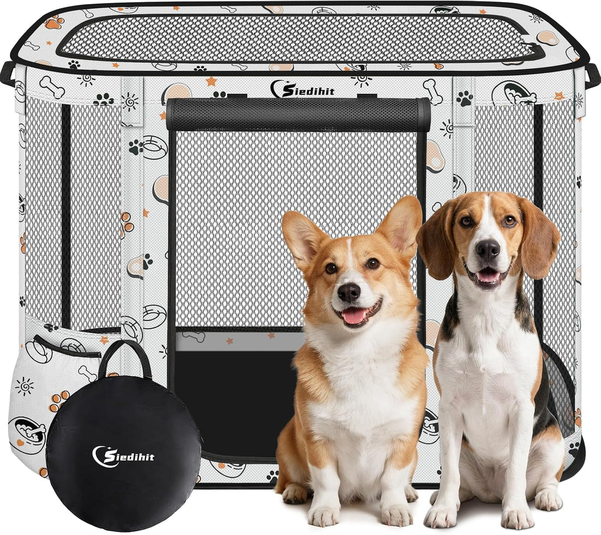 Siedihit Cute 36" Dog Playpen,Cat Puppy Crate Indoor Outdoor