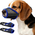 Kuoser 2 Pack Dog Muzzle，Soft Mesh Muzzles for Small Dogs, Blue L
