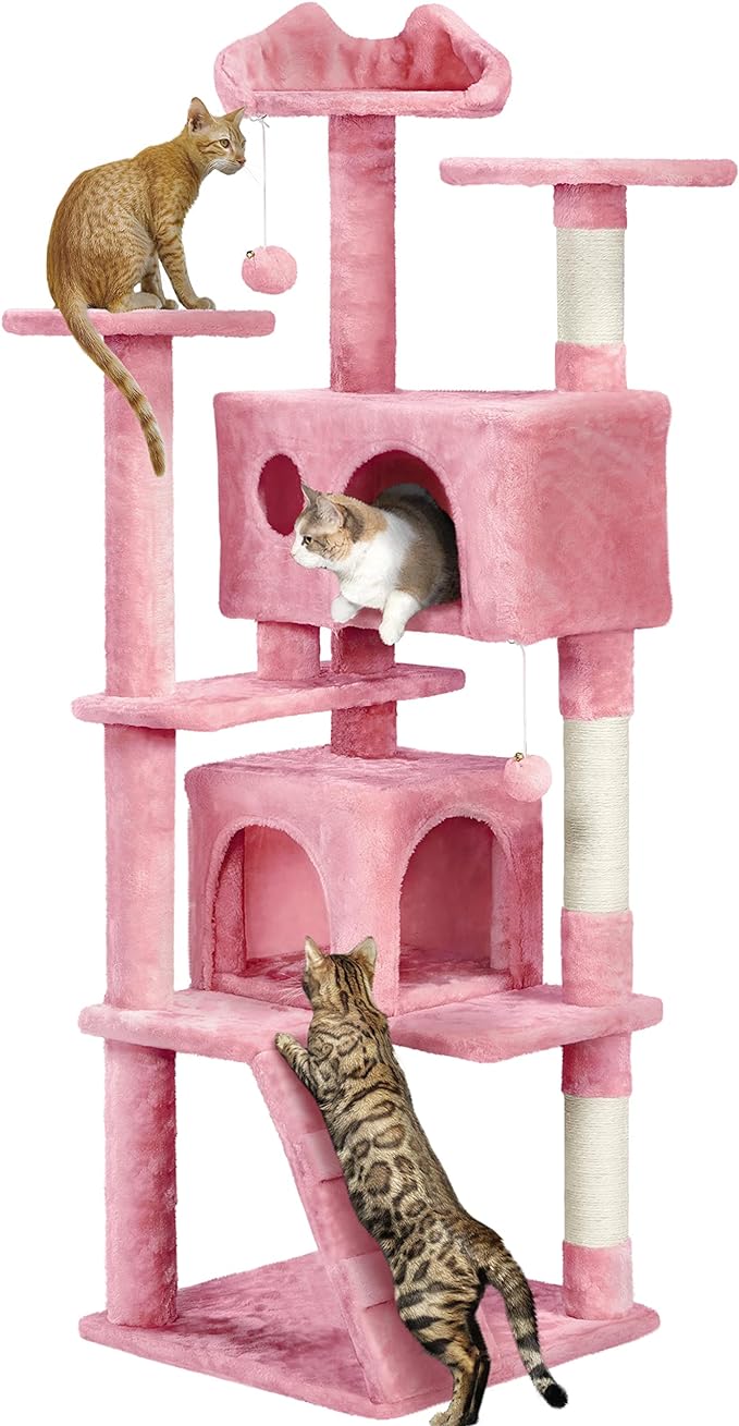 Yaheetech 62in Cat Tree Tower for Indoor Cats, Kitten Furniture by Yaheetech