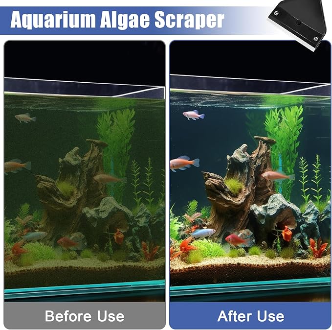 Algae Scraper for Glass Aquariums, Stainless Steel Fish Tank Cleaner Tool - Image 5