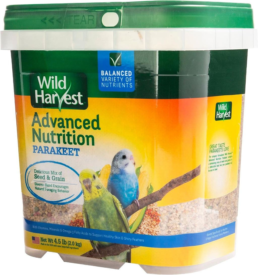 Wild Harvest Advanced Nutrition Bird Food For Parakeets, 4.5 lbs
