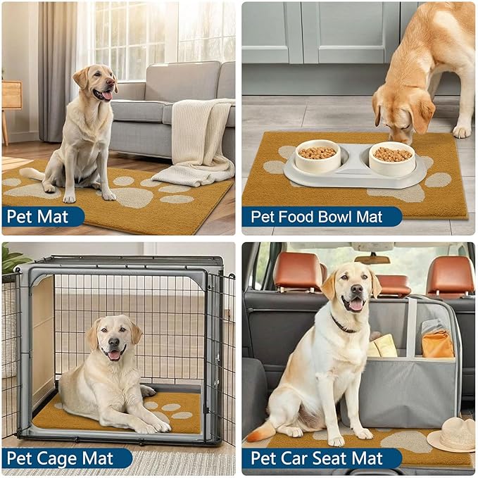 Buganda Dog Door Mat for Muddy Paws, Absorbent Dirt Trapper Washable Indoor - Image 9