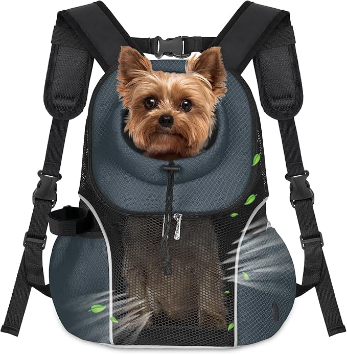 WOYYHO Pet Dog Carrier Backpack Small Dog Front Backpack Ventilated Mesh Dog by WOYYHO