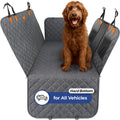 Ruff & Stuff Dog Car Seat Hard Bottom Cover for Back Seat Up to 170lbs | for All Vehicles | Waterproof Scratch-Resistan (Gray) (Gray)
