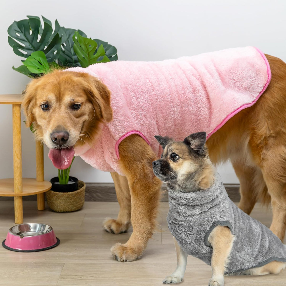 2 Pack Dog Jacket for Cold Weather, Winter Warm Pet Coat (M-XXL)