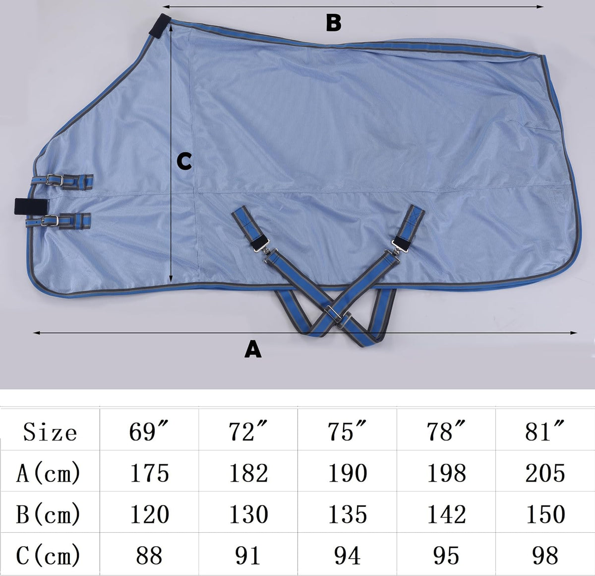 LEAFOREST Horse Mesh Fly Sheets - Lightweight Breathable Standard Neck
