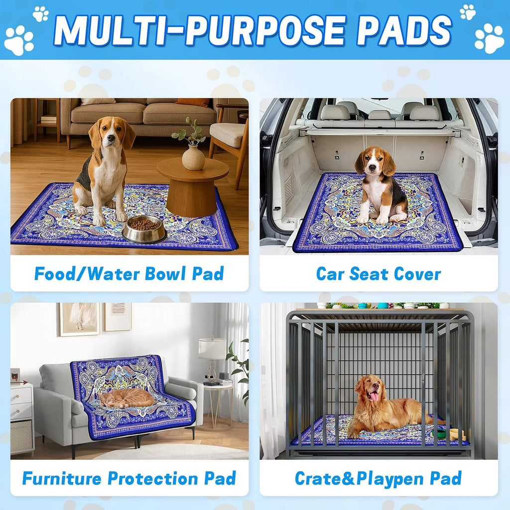 Reusable Pets Underpads, 2 Pack 36"x36" Washable Pee Pads for Dogs, Heavy Absorbency, Non-Slip and Leak-Proof Puppy Pee Mat for Crate, Couch, Floor and Pet Housebreaking