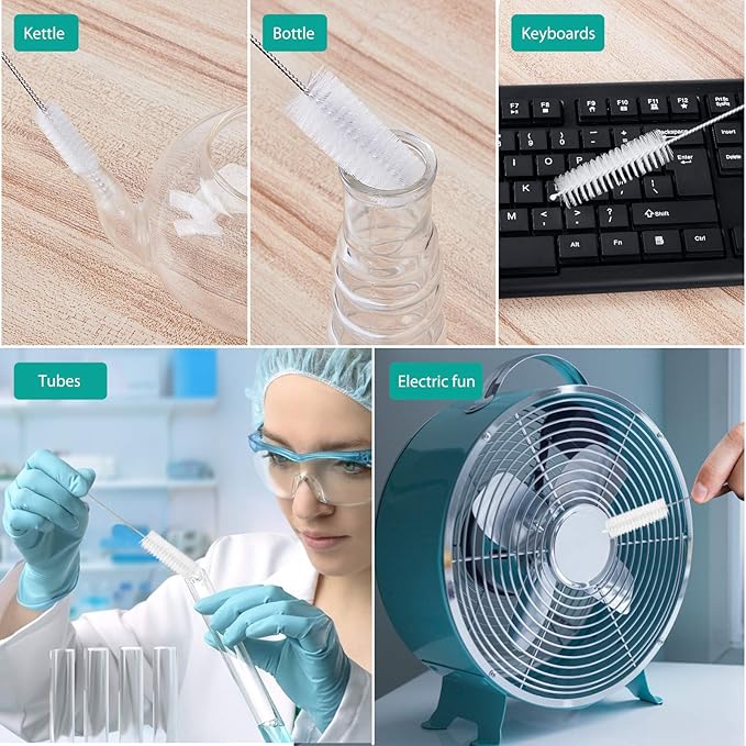 CiaraQ Bottle Cleaning Brushes, 8 Inch Nylon Tube Brush Set, Cleaner - Image 7