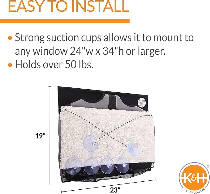 K&H Pet Products EZ Mount Cat Window Perch Penthouse 2-level Tree, Sturdy - Image 3