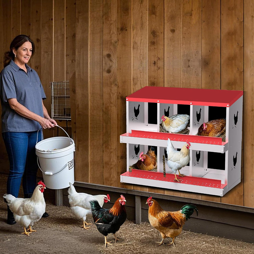 Chicken Nesting Box, 10 Holes Nesting Boxes for Chicken with Bracket Legs, Easy Egg Collection, Easy Cleaning, Chicken Laying Boxes for Chicken Coop Hens, Green