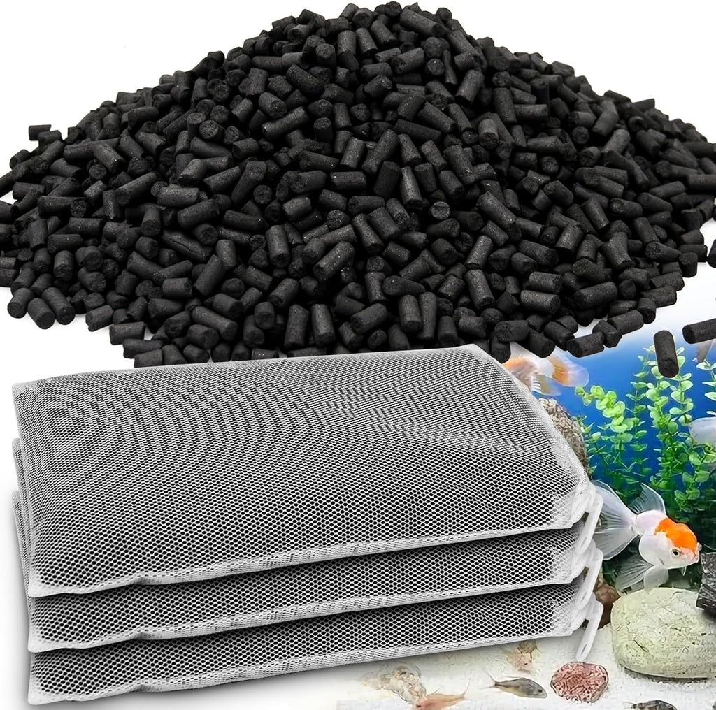 8 Oz Pro-C Aquarium Canister Filter Media Bag Compatible with Penn-Plax Cascade, Canister Filter Carbon Media for Remove Odors & Clear Water, Fish Tank Carbon Filter, 3 Pack (235g/bag)