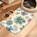 Dog Bowl Mat, Cactus Pet Feeding Mat by Unknown