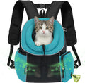 PetAmi Dog Carrier Backpack, Hands Free Front Pet Carrier, 10lbs, Teal Blue