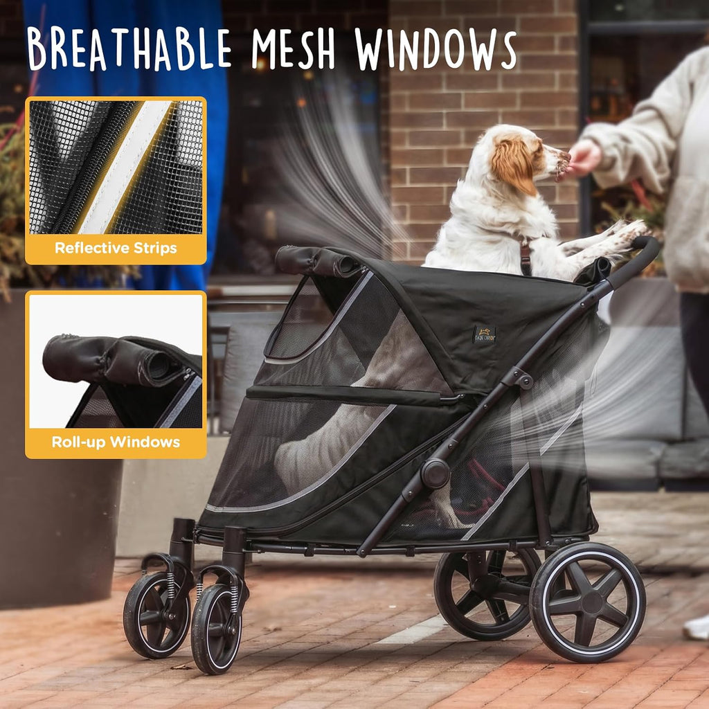 CANINE CANYON All-Terrain Pet Stroller for Large & Medium Dogs
