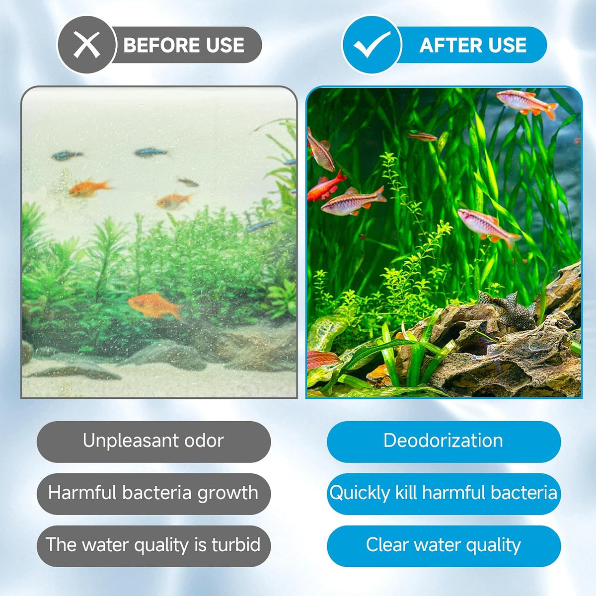 AQQA 16 Packs Aquarium Filter Cartridges with Activated Carbon