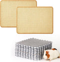 2PCS Rabbit Scratch Mat Natural Sisal, 10Pcs 11” x 11” Guinea Pig Pads