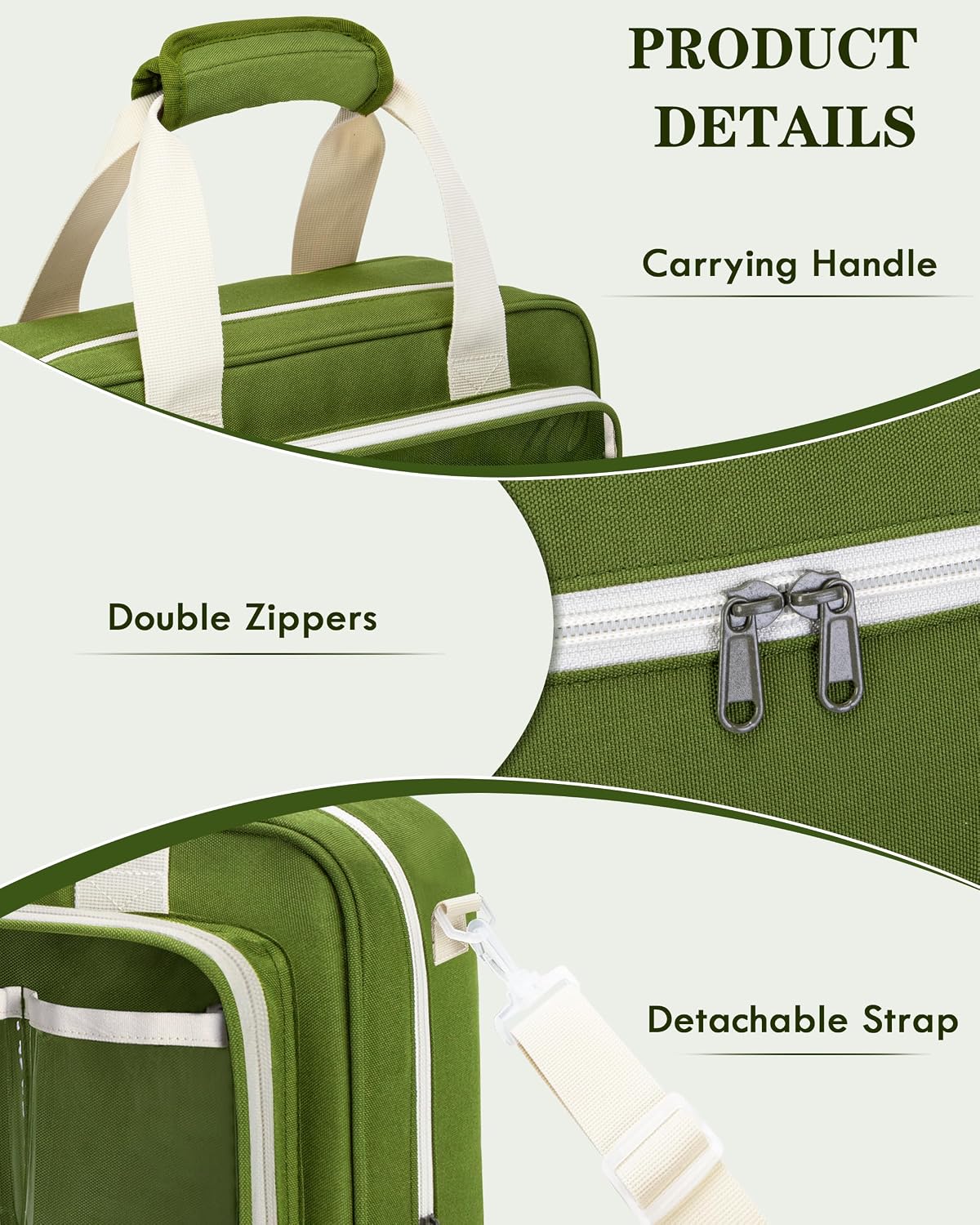Seed Storage Organizer Binder, Seed Packet Organizer Bag, Green