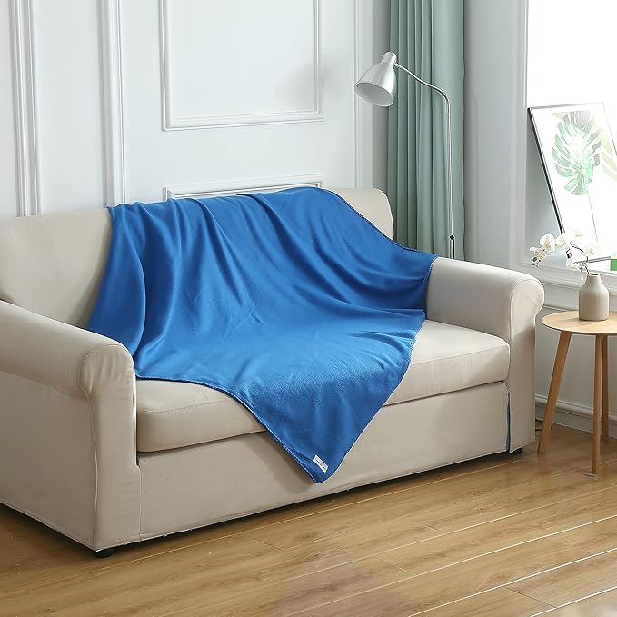 Fleece Throw Blanket Bulk Fleece Blankets Solid Lightweight Warm Soft Cozy - Image 5