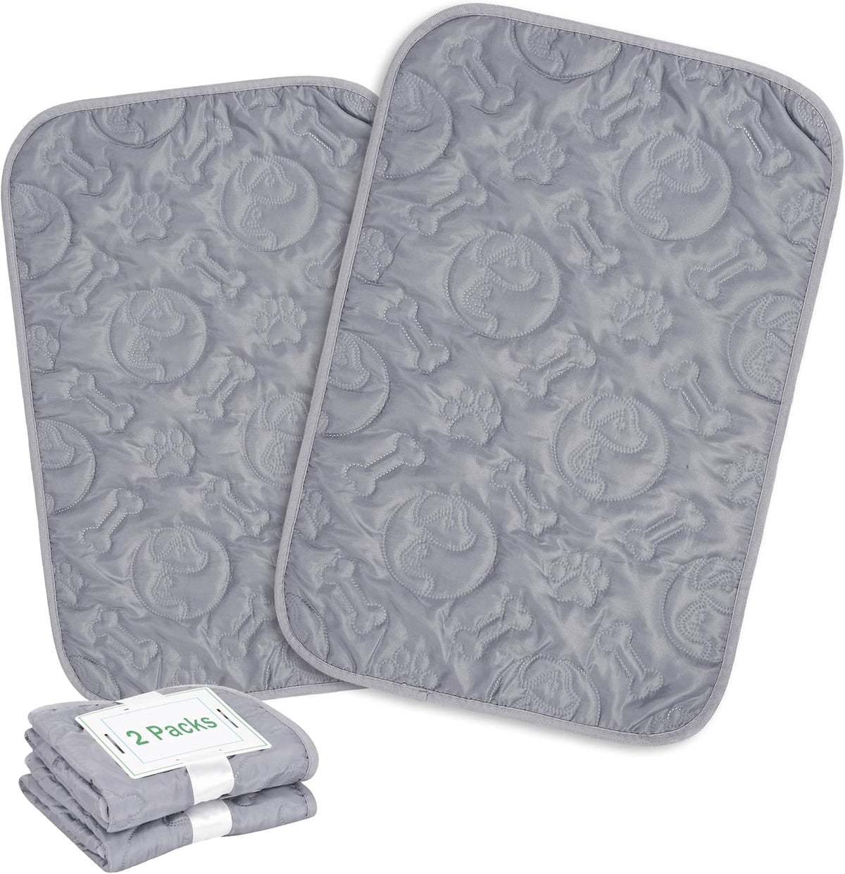 Kritter Planet Pack of 2 Waterproof Pet Pads, Small Furniture Pads, Reversible Dog Mat, 16 x 24 inch