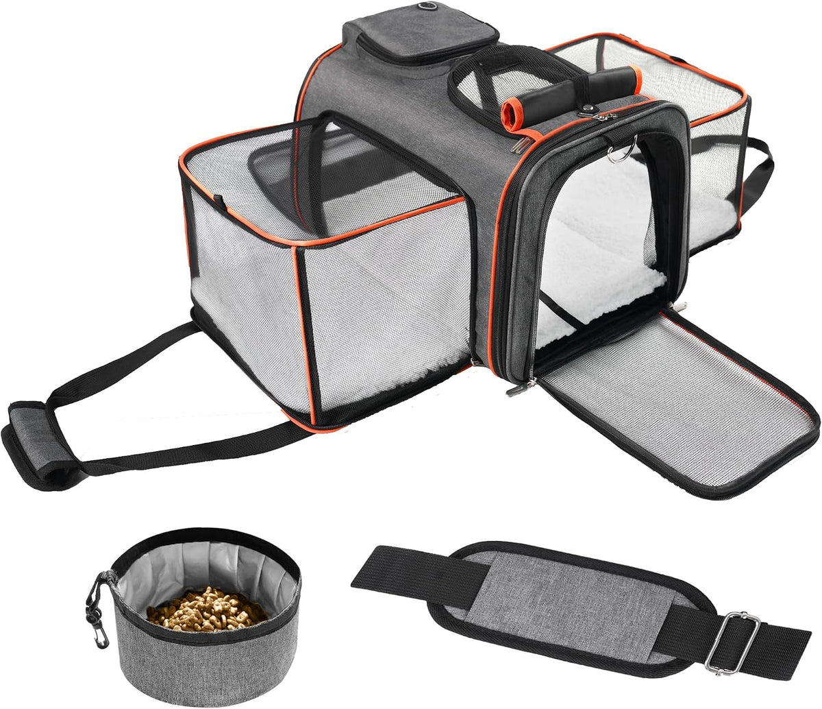Cat Carrier, Portable Pet Carrier Bag, Black