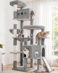 Cat Tree, 78.7" Tall Heavy Duty Cat Tower for Indoor Cats VCT033W