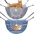 Unittype 2 Pieces Cat Cage Hammock Hanging Pet Bed, 2 Styles, Boho