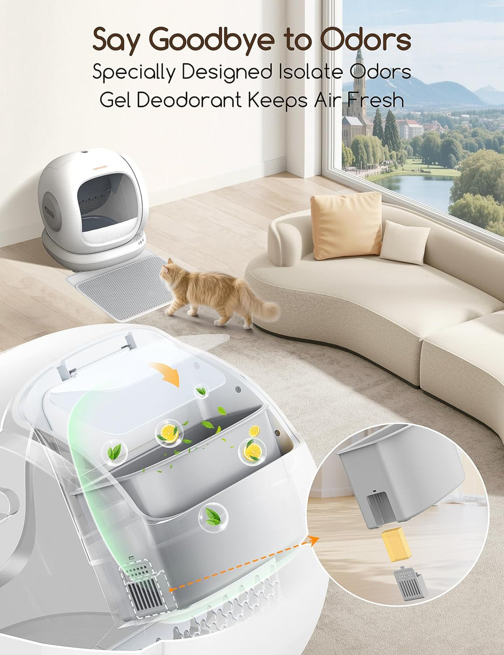 Meowant 75L Extra Large Automatic Litter Box Self Cleaning