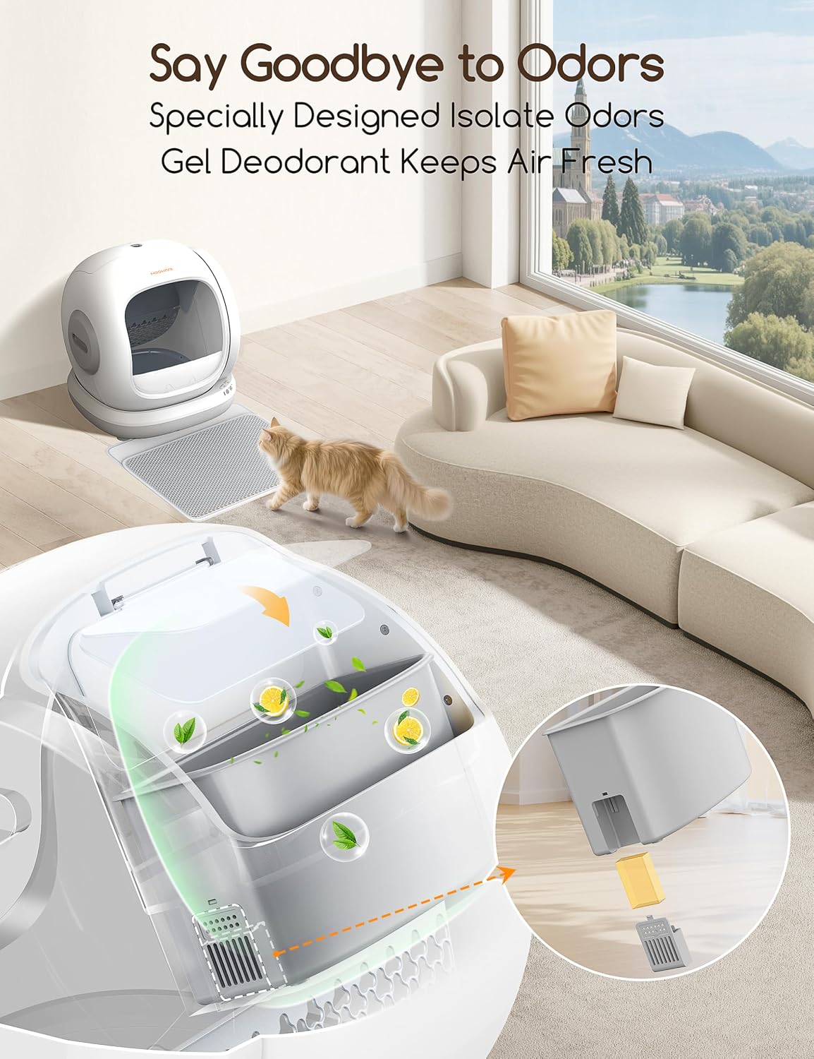 Meowant 75L Extra Large Automatic Litter Box Self Cleaning